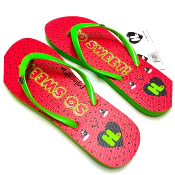 Harajuku Lovers So Sweet Flip Watermelon Flop Sandals - Picture 3 of 7